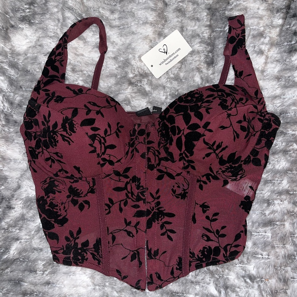 Windsor corset top in plum